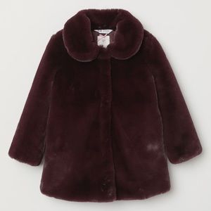 Faux Fur Jacket/Coat, Plum Purple